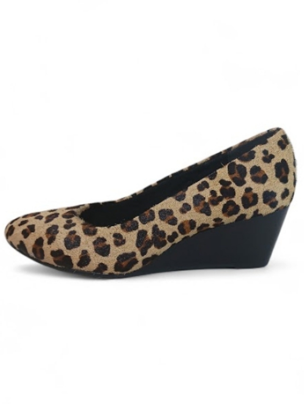 Walking Cradles Wedges Women's 6 Leather Animal Print Slip-on Career Shoes